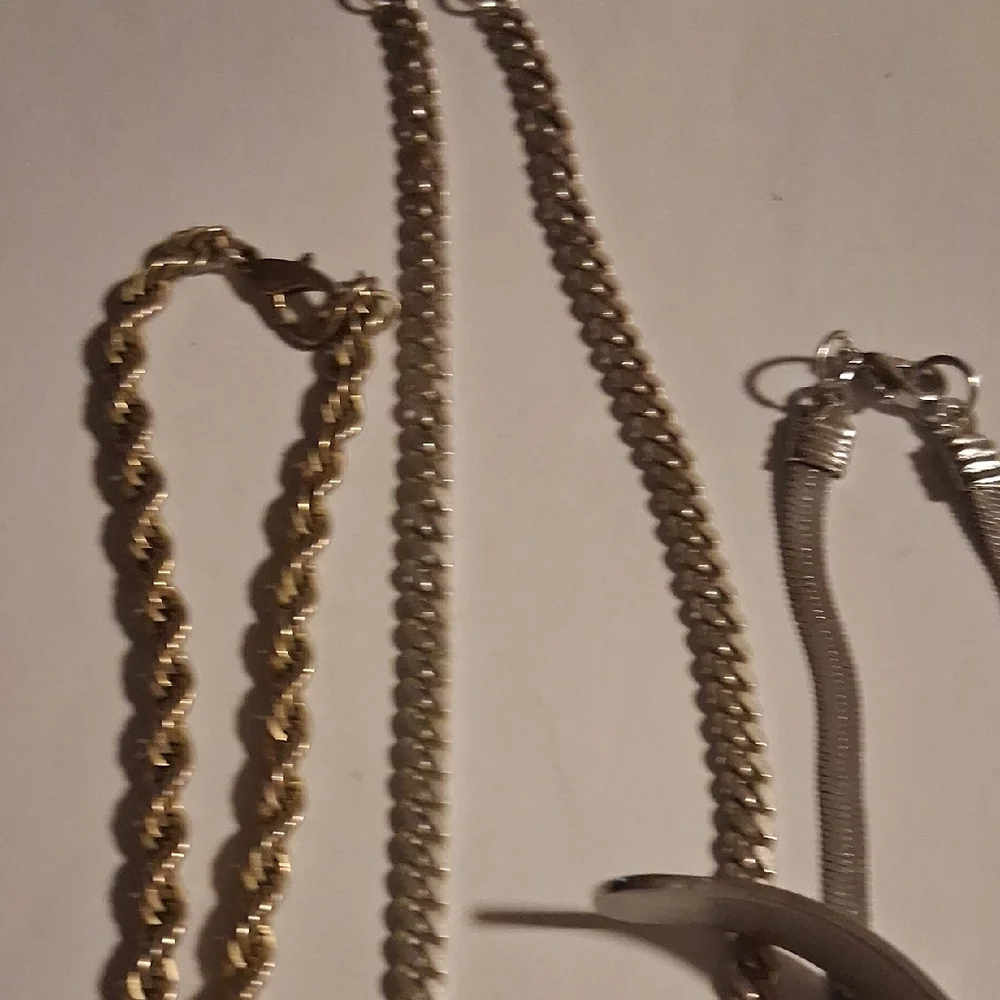 Men's Gold and Silver Bracelet Set